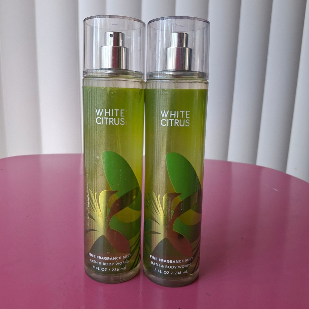 Bath & Body Works WHITE CITRUS Fine Fragrance Mist 8 fl oz Set of 2